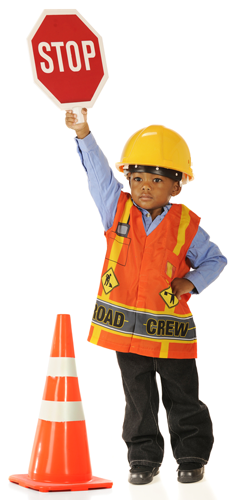 boy playing DOT worker